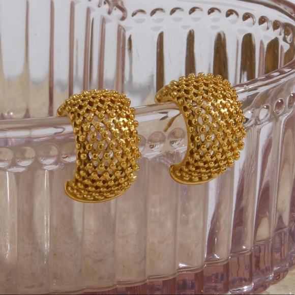 GP Mesh Bold Chunky Earrings - Picture 4 of 5